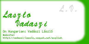 laszlo vadaszi business card