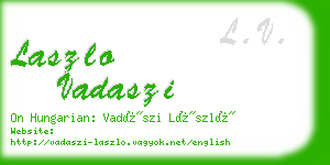 laszlo vadaszi business card